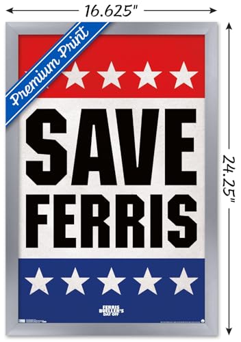 Cadre argenté avec poster Ferris Bueller idée cadeau pour cinéphile