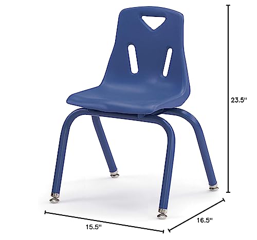 Image of Jonti-Craft Berries 8124JC1003 Stacking Chair with Powder-Coated Legs, 14 inch Height, Blue