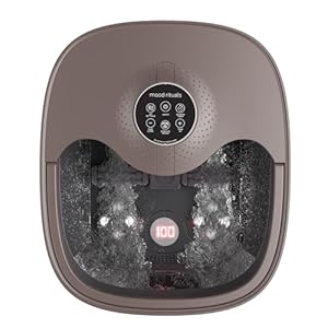 Collapsible Foot Spa Bath Massager with Heat, Motorized Rollers & Detachable Massage Plate, Pedicure Foot Spa with ThermalSpring Heat, Foot Bath Soak Tub for Relaxing – Fairydust (Brown)