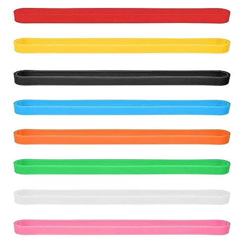 8 stuks elastische siliconenrubbers, planner, elastische band, kleurrijke rubberen band, grote elastische siliconen banden, brede elastieken voor kunst, school, thuis, kantoor, ordners