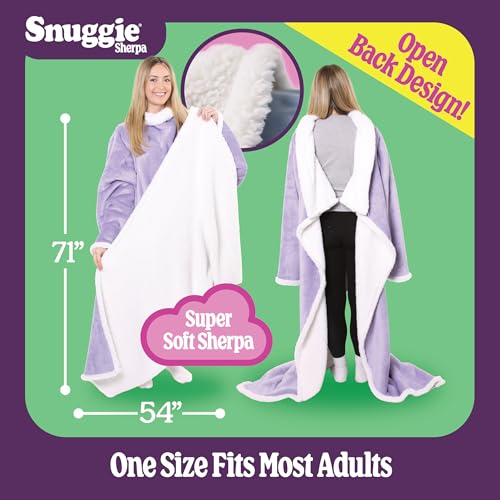 Image of Snuggie The Original Wearable Blanket With Sleeves & Pockets | Cozy Oversized Throw for Adult Men & Women | One Size, 71x54