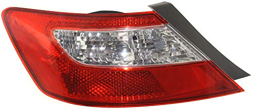 Tail Light Lens and Housing Compatible with 2009-2011 Honda Civic Coupe Driver Side