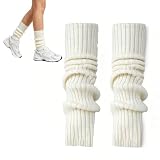 Stulpen Damen,Stretch Leg Warmers,Legwarmers,Modisch Beinlinge (Weiß)