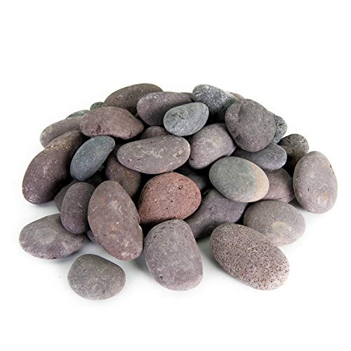 Mexican Beach Pebbles | 40 Pounds of Smooth Unpolished Stones | Hand-Picked, Premium Pebbles for Garden and Landscape Design | Roja, 1 Inch - 2 Inch