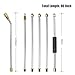STYDDI Pressure Washer Extension Wand Set, 90 Inch Power Washer Extension Replacement Wands Lance with 5 Nozzle Tips, Curved Rod, 4000 PSI