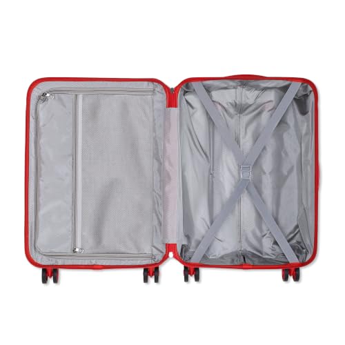 Image of Marvel Spider-Man Kids Trolley Bags for Travel | Red, 22-Inch Polycarbonate Carry-on | Kid Spinner Luggage /Suitcase with 4 Wheel - 360 Rotating | Unique Bags for Boy Kids, Easy to Carry