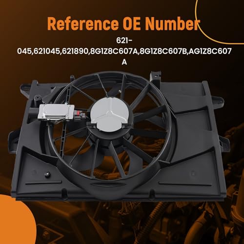 Image of maXpeedingrods 621-045 Radiator Cooling Fan for Ford Taurus Single Fan 2008-2012 with Control Module, for Mercury Sable 2008-2009, for Lincoln MKS 2009-2012, 621890 8G1Z8C607A 8G1Z8C607B FO3115174