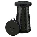 Sunfra 折りたたみ椅子 キャンプ キャンプスツール 折りたたみ踏み台 耐荷重250KG 一秒開閉でき アウトドアチェア コンパクト 持ち運び便利 手提げ&ショルダー対応 軽量携帯可能 伸縮椅子 9段階高さ調節 釣り/フェス/運動会/観戦/花火大会/屋内/屋外用 （ブラック）