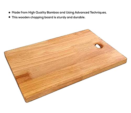 Image of Ronest Wooden Chopping Board with Knife Set and Scissor, 6 Piece Stainless Steel Kitchen Knife Knives Set with Knife Scissor, Knife Sets* (Wood)