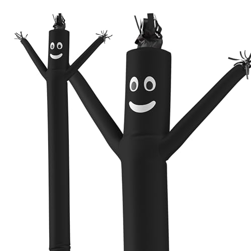 Image of LookOurWay Air Dancers Inflatable Tube Man Attachment - 20 Feet Tall Wacky Waving Inflatable Dancing Tube Guy for Business Promotion - Blower Not Included - Black