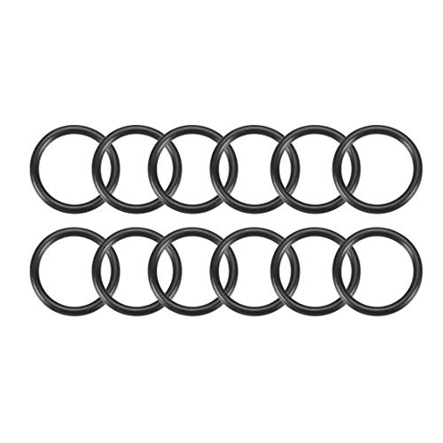 uxcell Nitrile Rubber O-Rings, 38mm OD 30mm ID 4mm Width, Metric Sealing Gasket, Pack of 12