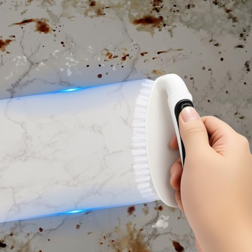 Image of Scrub Brushes for Cleaning Bathtub Scrubber Heavy Duty Scrub Brush with Handle Stiff Bristle Cleaning Brush for Shower, Kitchen, Sink, Bathroom, Floor (Black)