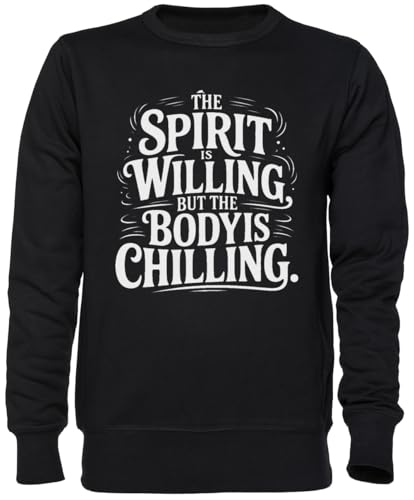 Sweat-shirt noir unisexe confort d'hiver jumper chill