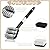 LemonRoad 4 Pcs Grill Cleaning Brush Kit BBQ Grill Cleaner Handle with Scraper Stainless Steel Cleaning Head Griddle Brick Stone Scouring Pad Griddle Barbecue Accessories Set Gifts for Men