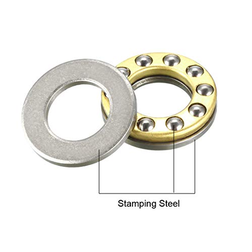 uxcell F10-18M Thrust Ball Bearings 10mm x 18mm x 5.5mm Chrome Steel Single Direction 4pcs