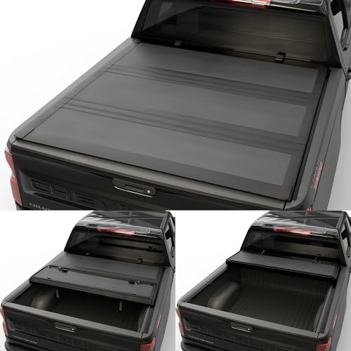 Image of Low Profile Tri-fold Truck Bed Tonneau Cover Compatible with 2020-2026 Jeep Gladiator | 5' (60.3 inch) Bed | CFLPX031