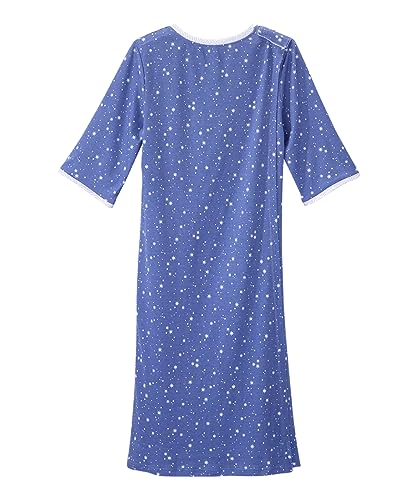 Silverts Open-Back Hospital Gowns for Women – Comfortable, Easy Dressing for Seniors & Patients - Lace Trim 2/3 Sleeve - Image 5