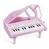 ASTOTSELL Baby Piano Toetsenbord Speelgoed, Roze 24 Toetsen Kids Piano Muziekinstrumenten met Microfoon voor Meisjes…