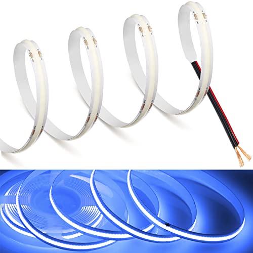 Image of MDee】COB LED Strip Lights Blue 1.64ft /0.5m 5V Flexible LED Tape Lights CRI 90+ 800LM /m 320LEDs /m for Indoor and Outdoor Decor(Blue1.64ft /0.5m)