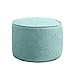 ZJYWMM 2 Pouf Pouf, Comfort Poggiapiedi Tinta Unita Poggiapiedi Rotondo Sgabello Bean Bag Sedia da Terra Pouf Decor per Soggiorno Camera dei Bambini-Verde Menta 40x30cm (16x12 Pollici)