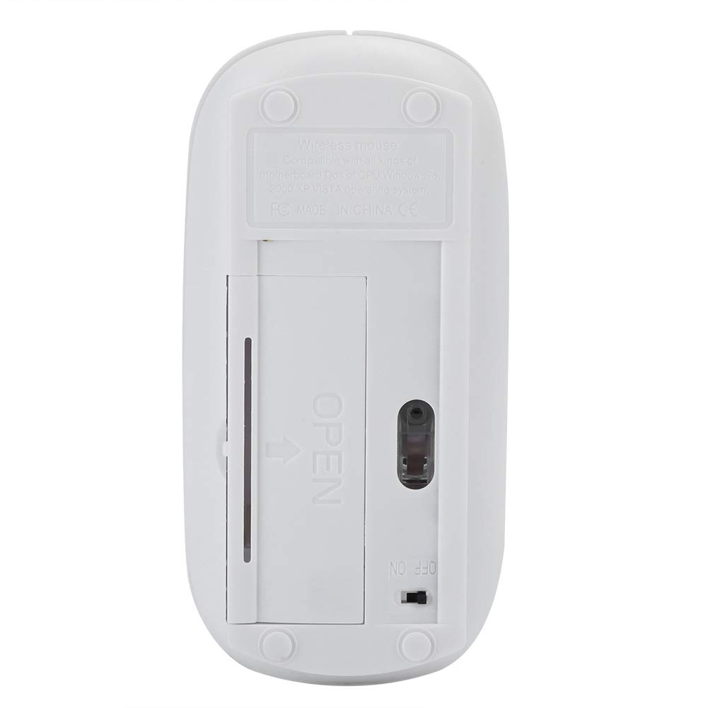 Vbestlife Myszka Myszka 1600DPI Bezprzewodowa 4D Inteligentna ultracienka Materiały komputerowe Peryferyjne do Bluetooth 3.0 na 10 metrów do domu, pracy lub podróży (biała)