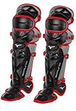 Mizuno Samurai Youth Baseball Shin Guards 14.5' Black/Red