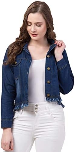 FUNDAY FASHION Women Denim Standard Length Full Sleeve Solid Jacket