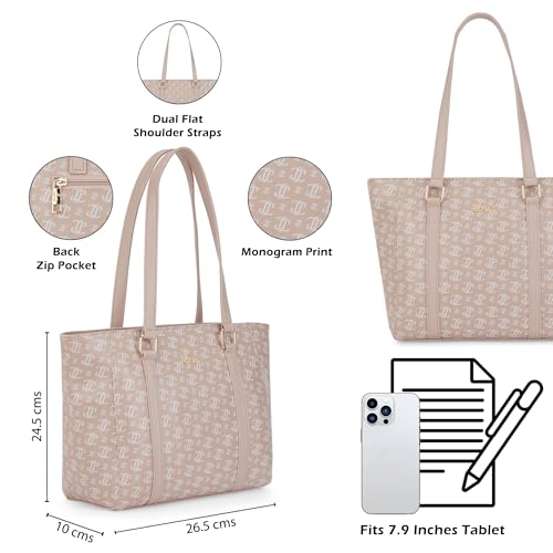 Image of Lavie Women's Mono LL Veronica Tote Bag for Women | Tote Handbag for Work | Ladies purse | Stylish Shoulder Bag | Gift for Women