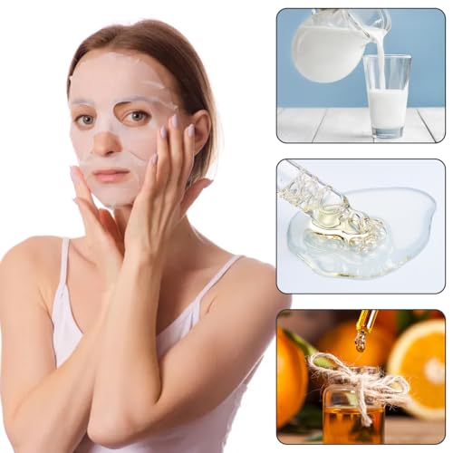 Jucoan 400 Pack Compressed Facial Mask Sheet DIY Disposable Face Masks Paper, Individually Wrapped Dry Masks Paper for Home Travel Skin Care