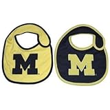 Jenkins Enterprises Michigan Wolverines NCAA Baby Bibs 2 Pack