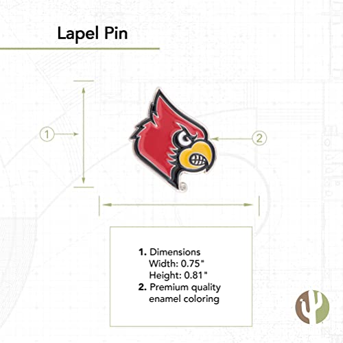 Desert Cactus University of Louisville Lapel Pins Cardinals U of L Cards Logo Enamel Made of Metal (Pin A)2