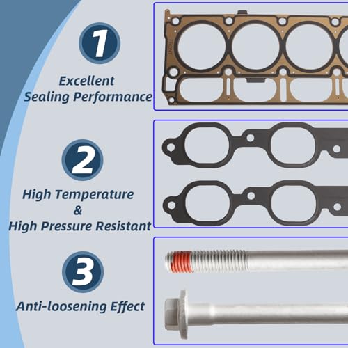 Riyhch HS54996, HS26744PT, 12657968, ES73121 Hs26744Pt Cylinder Head Gasket Bolt Kit Fit thumb #3