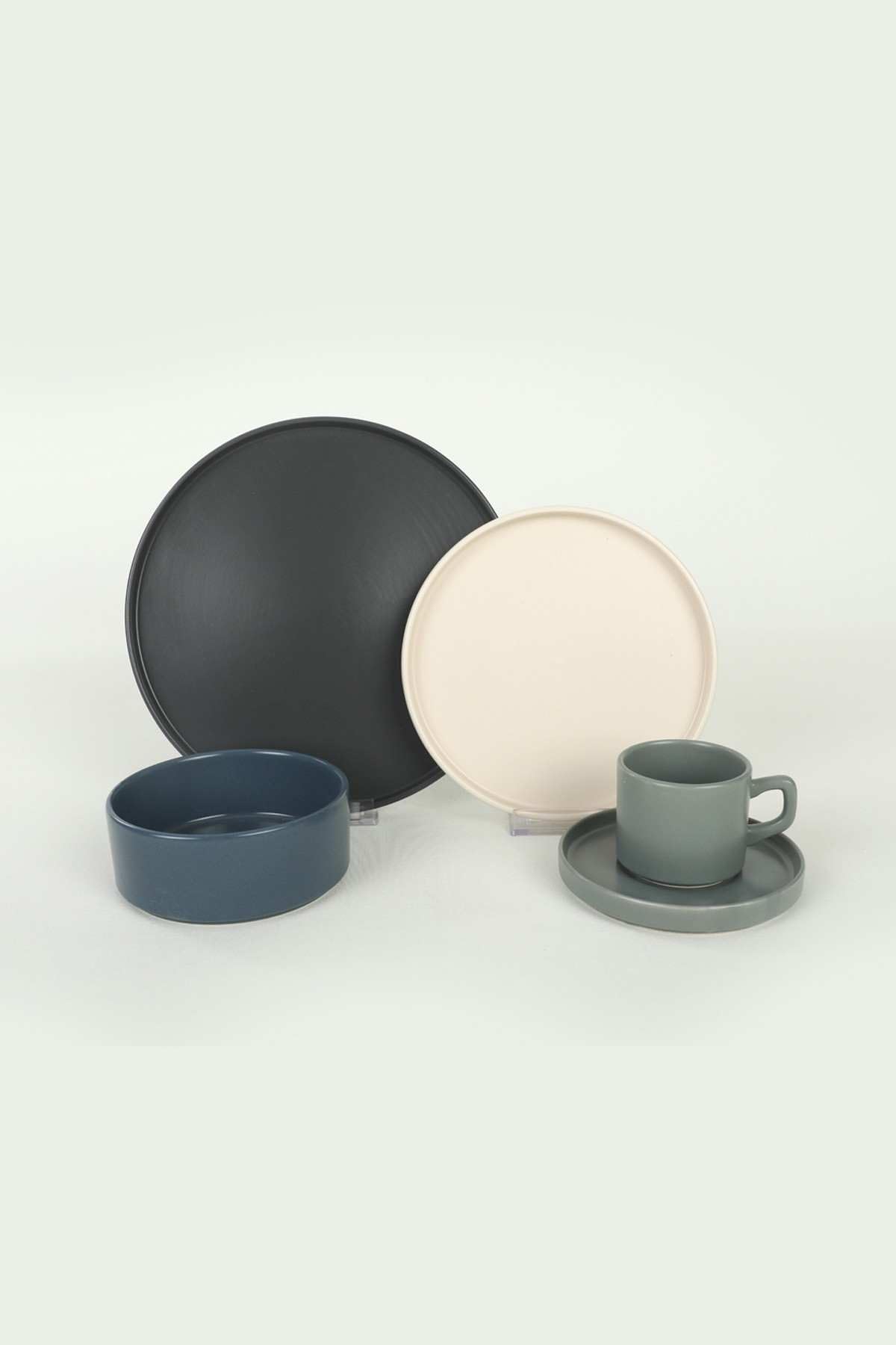 Elegante juego de cena de cerámica de 20 piezas, 100% Stoneware | Incluye platos de servicio, bolos, tazas de té y platillos | Seguro para lavavajillas y microondas, perfecto para cualquier ocasión