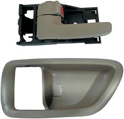 DELPA CL4361 > Left Inside Gray Door Handle + Bezel Fits: Toyota Tundra 00-06 (Double Cab only!) - Avalon 00-04 - Sequoia 01-07