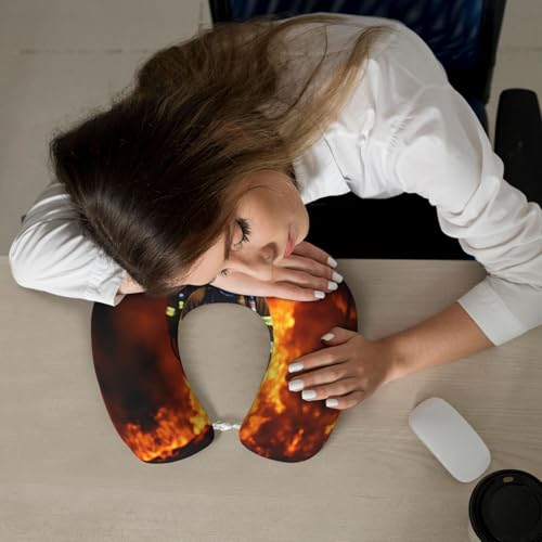 Almohada para viaje de poliéster color negro miniatura 7