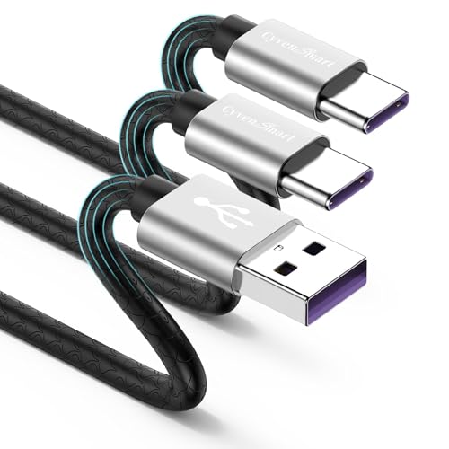 USB Type C Cable 3ft [2 Pack], Compatible with Samsung Galaxy S9 S10 S8 Plus Charger Cord(3A Fast Charging), TPE USB C Type Charger Cable,USB A to Type C for iPhone 15/15 Pro Max Samsung A32/A20/A51