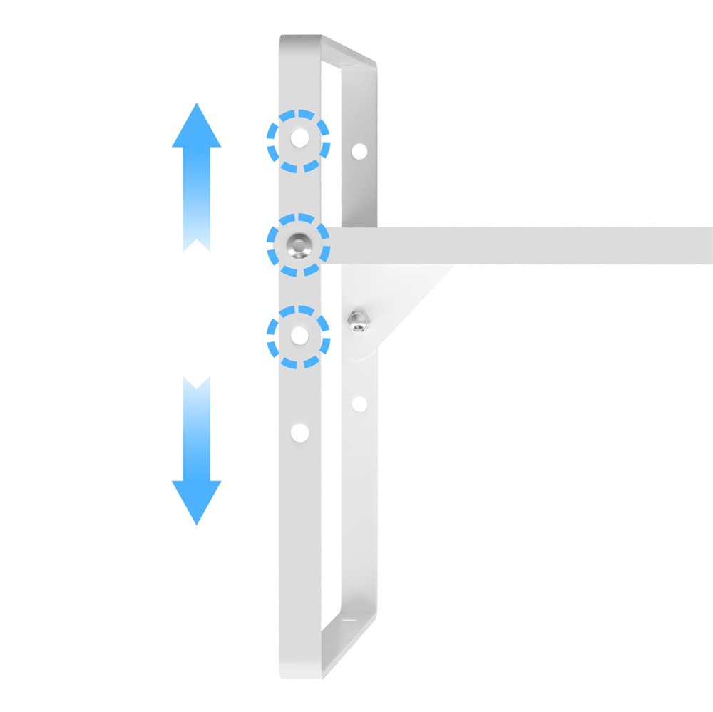 SANNO Expandable Cabinet Shelf Rack, Large Kitchen Cupboard Organizer Stackable Counter Shelf Organization and Storage for Kitchen Bathroom, White,3 Pack
