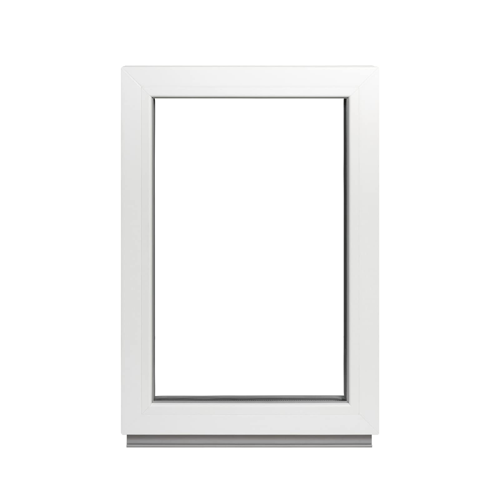 Ventana Fija de Plástic: Ventana Para Sótanos (Ancho x Alto: 75 x 90 cm), Ventana Blancas, Ventana de Doble Acristalamiento, Cristal Transparente (Ancho x Alto: 750 x 900 mm).