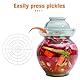Gatuida 5Stücke Teiliges Gärungsset mit Gemüsepressgestell Multifunktionale Einmachgewichte für Fermentierung Einlegen für Kimchi Gurken Langlebig Einfach