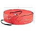 Wreath Storage Container - Canvas Sack with Handles Holds 36-Inch Artificial Wreaths with Interior Compartment for Ornaments by Elf Stor (Red)