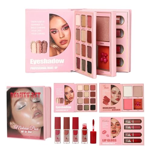 Paletas de Maquillaje | Rubor Plegable Con 3 Capas Y Larga Duración,Sombra De Ojos Para Belleza - Para Artistas Piel Bodas Fiestas Oficinas Citas Viajes