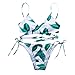 MORCHAN Femmes Push up rembourré Soutien-Gorge Bandage Bikini Set Maillot de Bain Maillot de Bain (M, Vert)