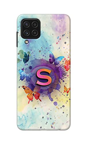 Image of PRINTFIDAA� Printed Hard Back Cover Case for Samsung Galaxy A22 4G Back Cover (Alphabet S) -2808