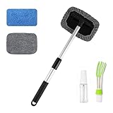 ASHONE Auto Windshield Brush Tool Car Window Cleaner Windshield Cleaning Tool with Detachable Handle
