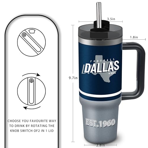 Image of Tumbler 30oz Straight Skinny Portable Handle Car Cups With Anti slip Sleeve Straw Dust Cover, Sports Travel, Stainless Steel Insulated Gifts for Men Women Fans