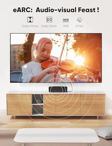 Snowkids 8K HDMI 2.1 Cable, 4meter 8K@60Hz hdmi, 4K@120Hz, eARC HDR10 4:4:4| 21:9, HDCP 2.2/2.3 Dolby, 3D, VRR, Ethernet, Compatible with Latest game console/Roku TV/HDTV/Blu-ray