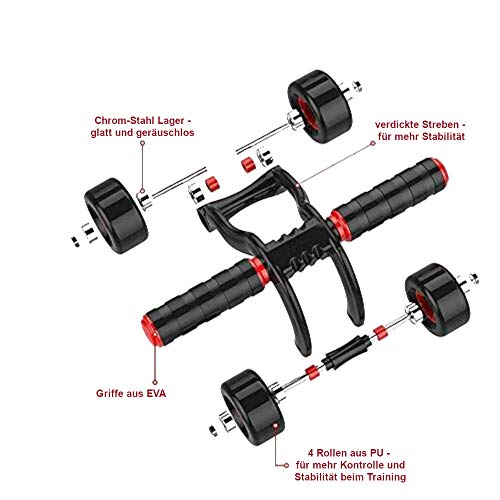 Bauchmuskeltrainer Für Zuhause Mit LCD-Display - 3 Winkel, 5 Höhen, 150kg Belastbar, Multifunktionales Ganzkörper-Training