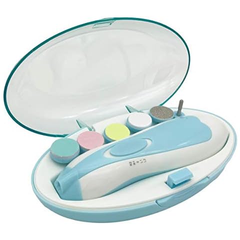 DIFLY Baby Electric Manicure Set, Nail File Grooming Grinding Trimmer Tools for Newborns Toddler and Adult, Gentle & Safe Fingernail Care with LED Light Cover