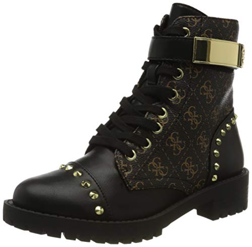 Guess Damen Haleigha Logo Low Boot Stiefeletten, Multicolore Black Multi, 38 EU
