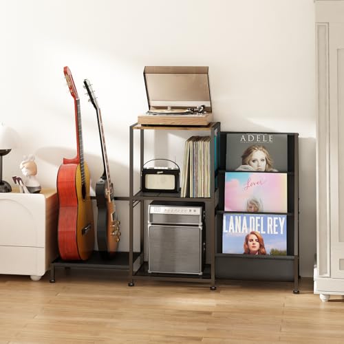 image for Wisdom Star Guitar Stand for Multiple Guitars with Amp Shelf and Table